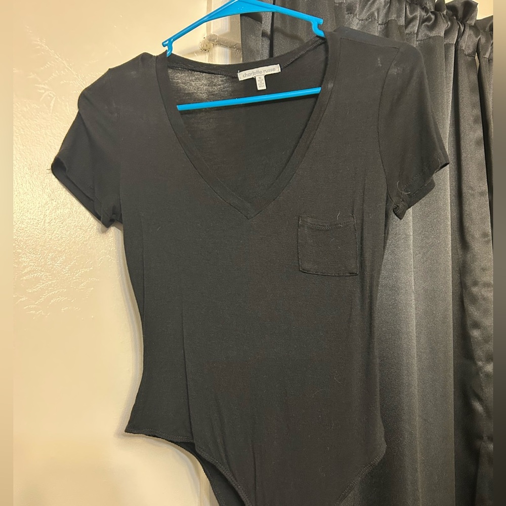 Charlotte Russe Black t-shirt Bodysuit